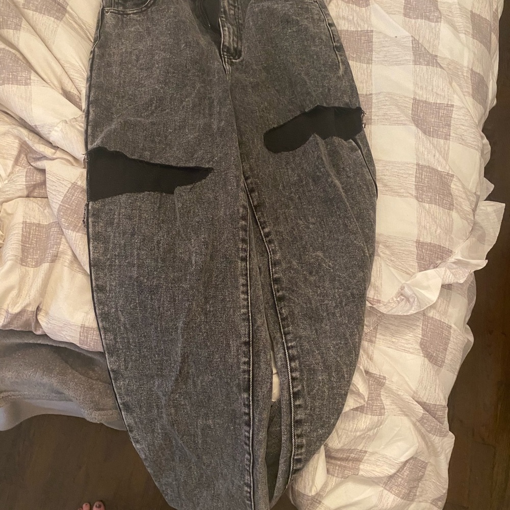 Pretty little thing wide leg split hem jeans new with tags!